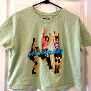 TLC- No Scubs 90s vibe cropped tshirt💚